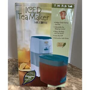Mr. Coffee Iced Tea Maker 2011 Teal Blue 3 Quart Model W Box TM75TS New In Box